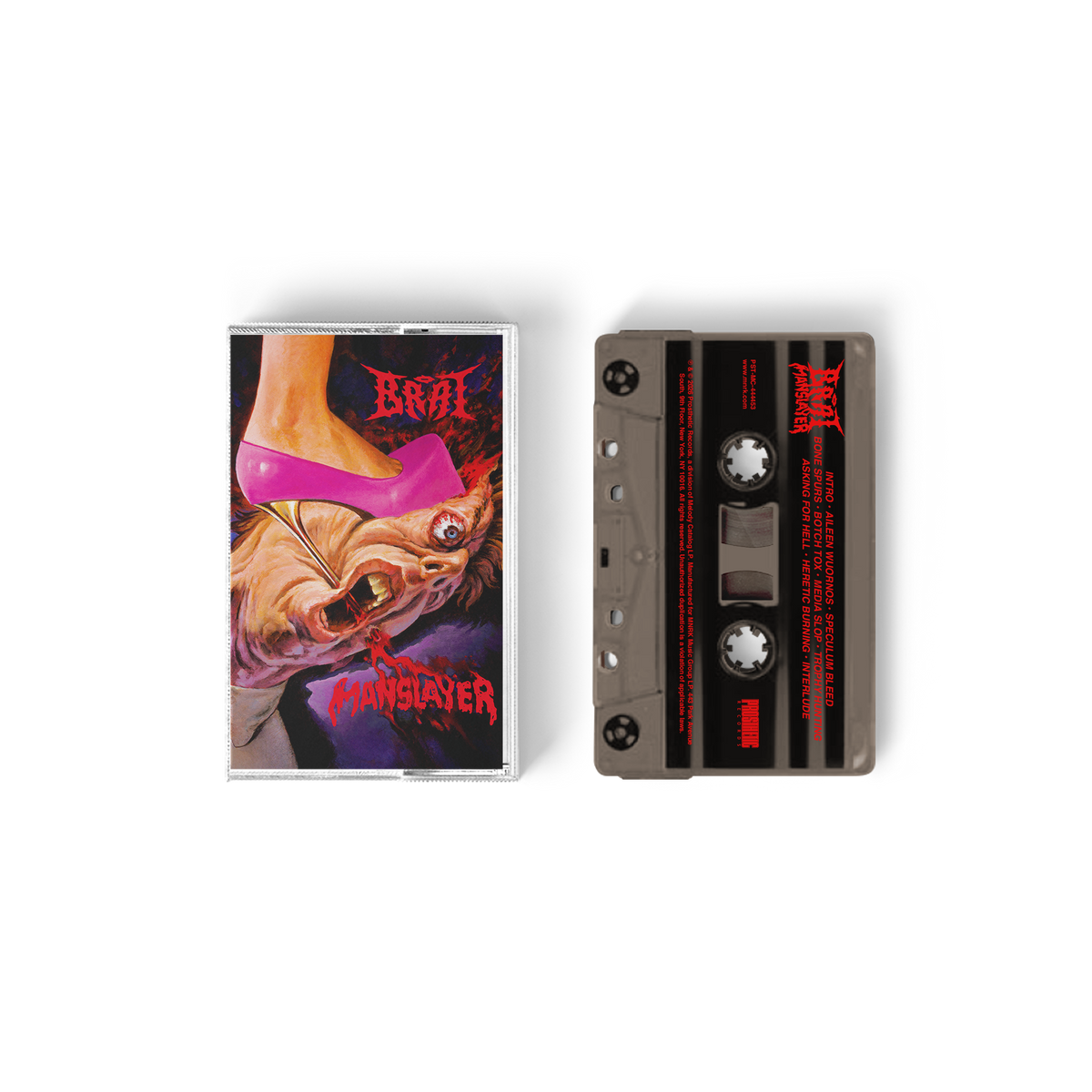 Arte oficial de Manslayer de BRAT en edición casete