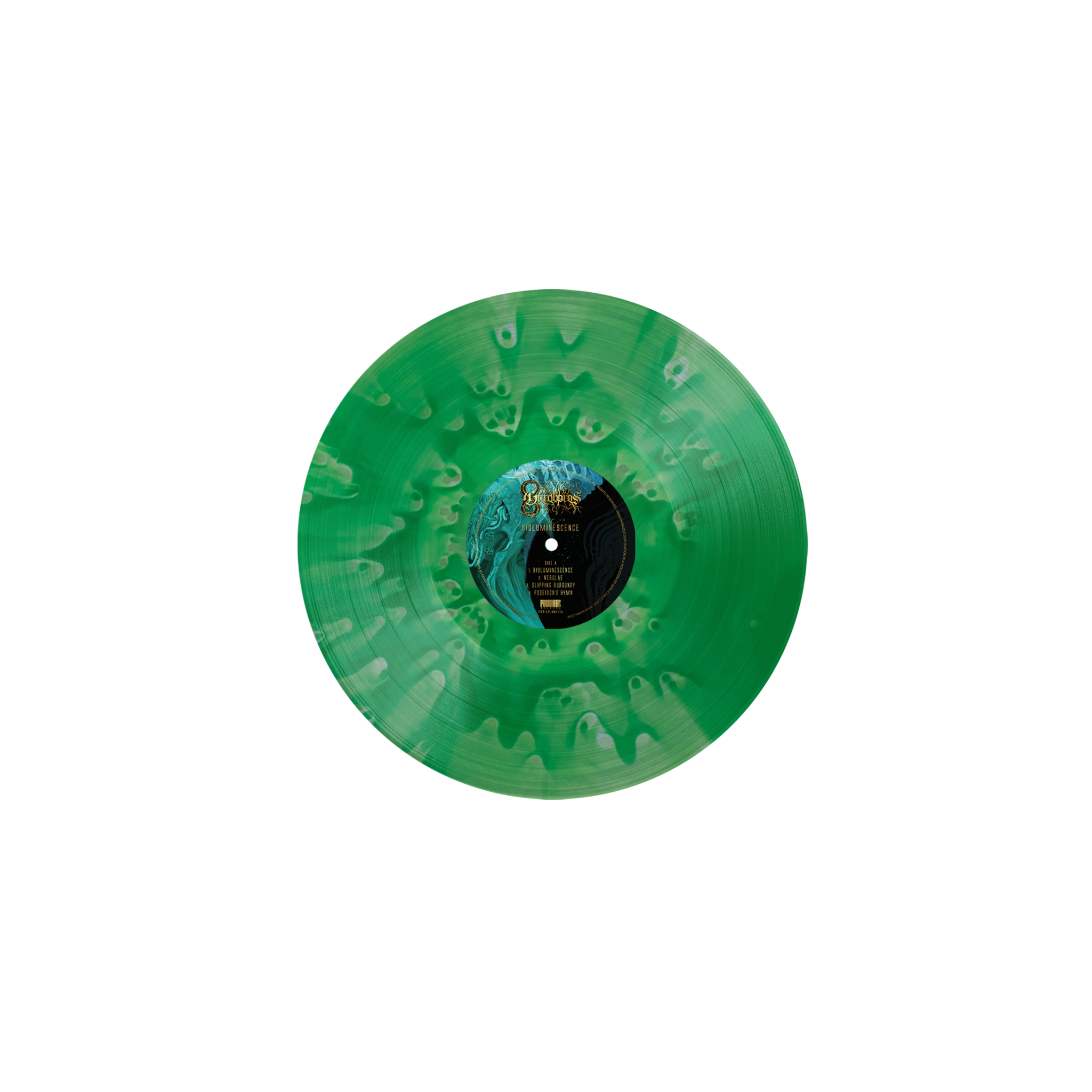 Dawn of Ouroboros - Bioluminescence on Emerald Ghostly + Glow In The Dark Splatter Vinyl