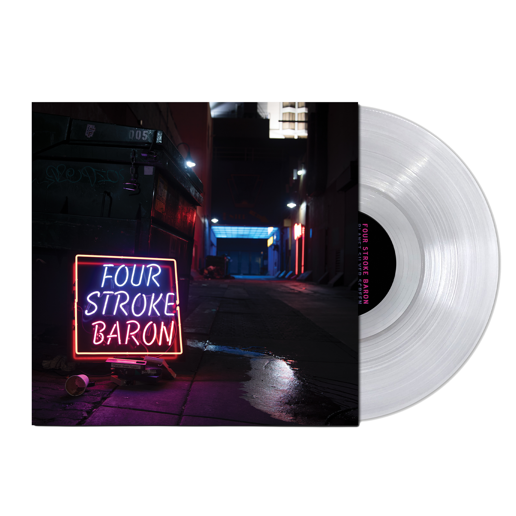 Four Stroke Baron - Planet Silver Screen on Clear Vinyl LP
