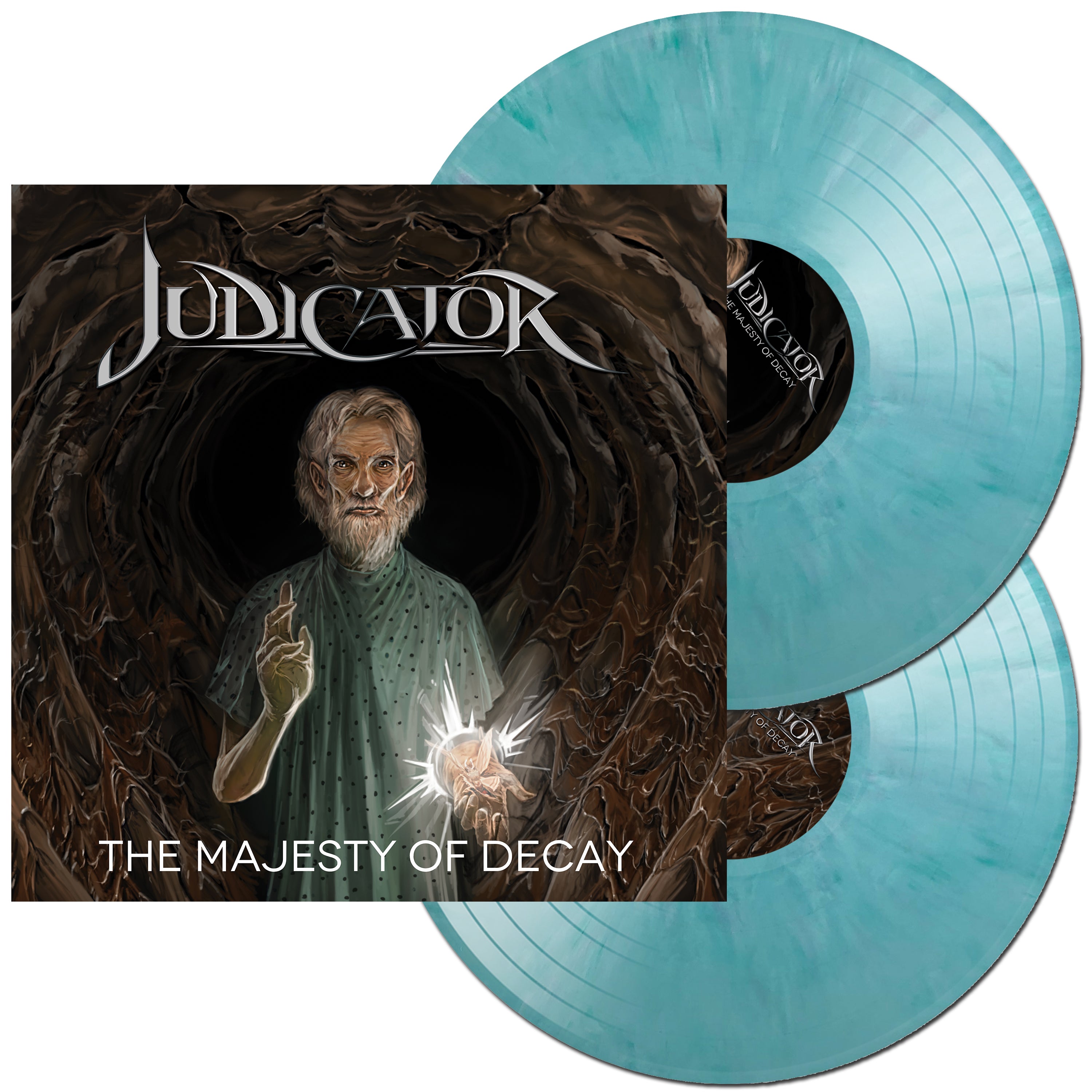 Judicator - The Majesty of Decay on Seaside Swirl LP