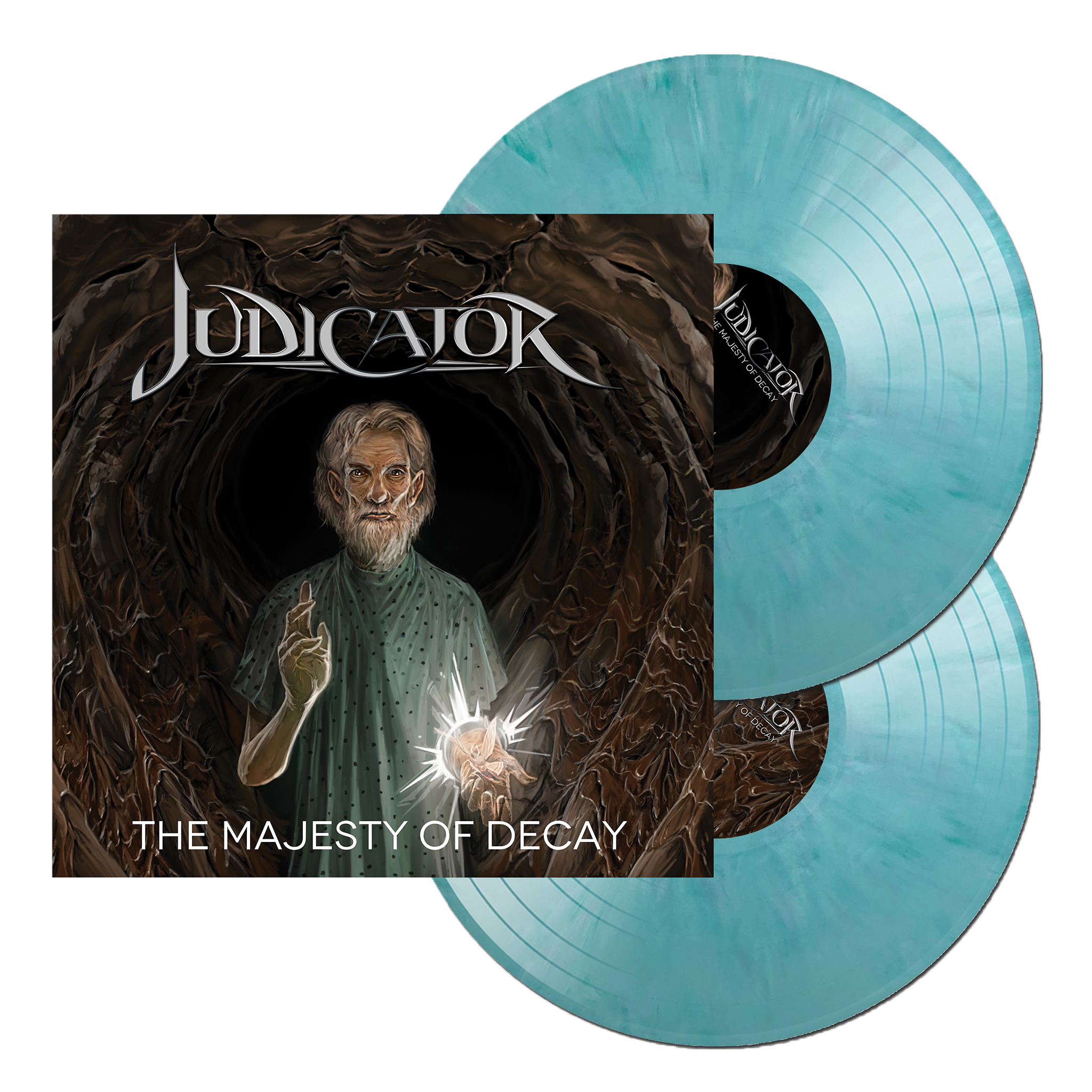 Judicator - The Majesty of Decay on Seaside Swirl LP