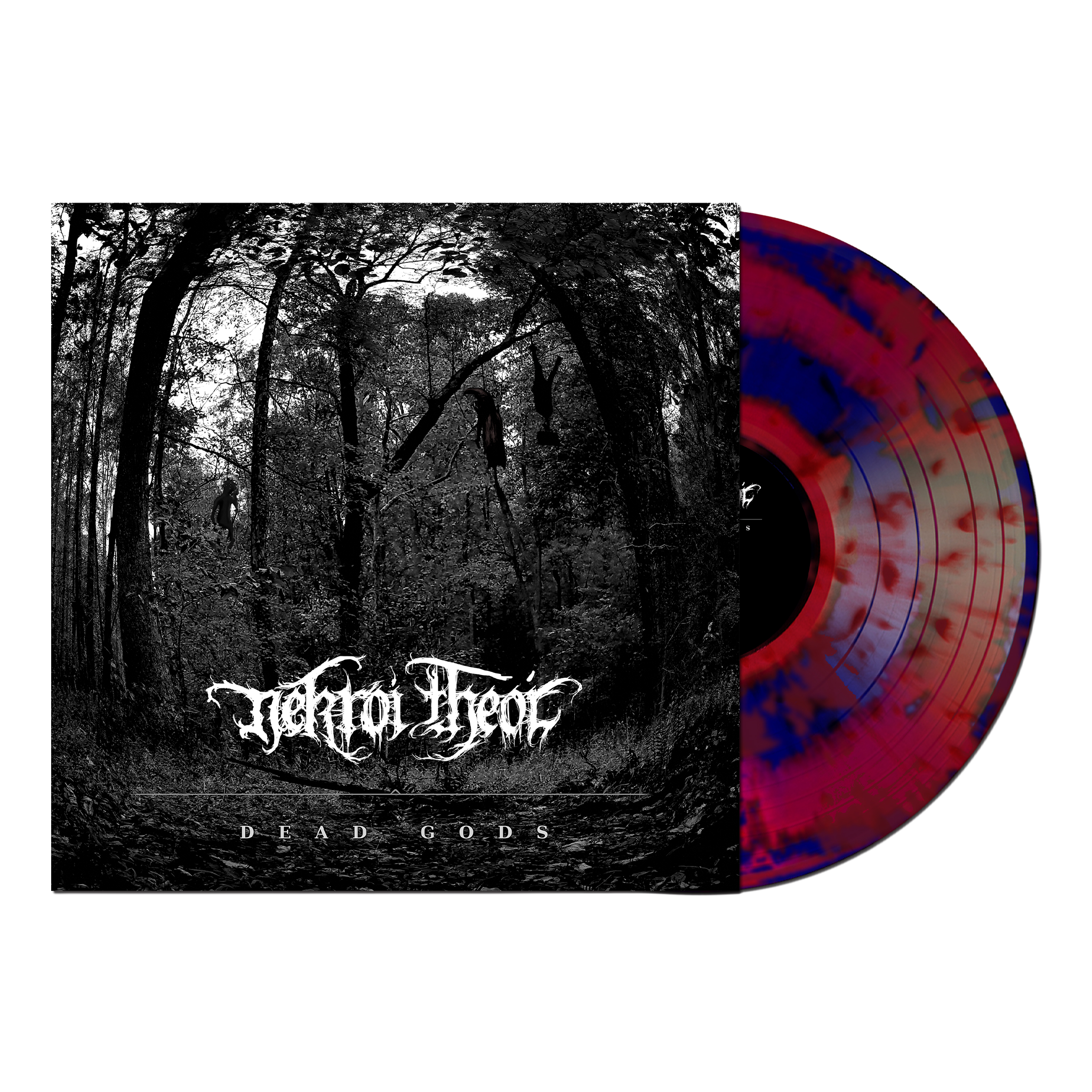 Nekroí Theoí - Dead Gods - Navy Blue w/ Dark Red Splatter LP
