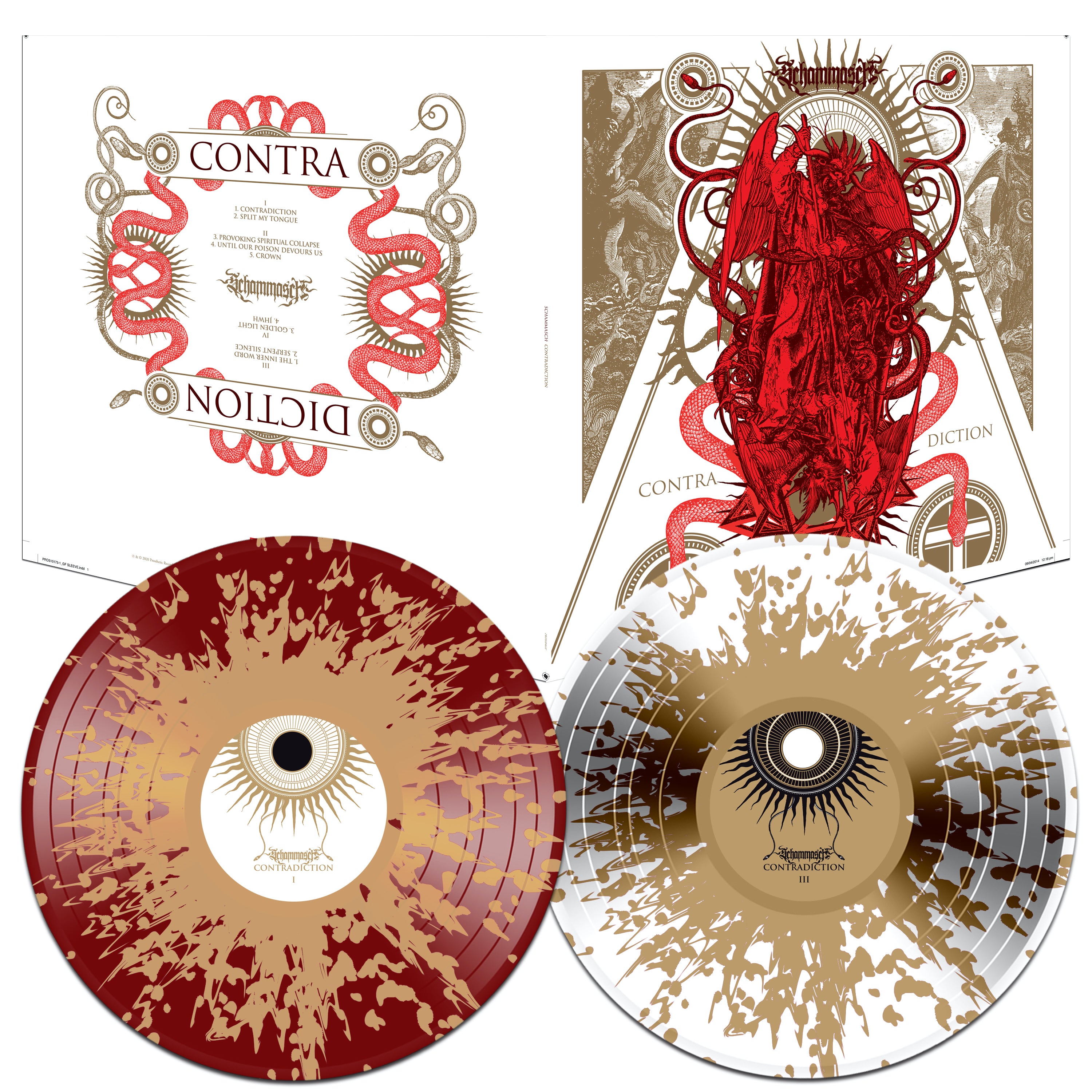 Schammasch - Contradiction on Red & White Vinyl with Gold Splatter LP