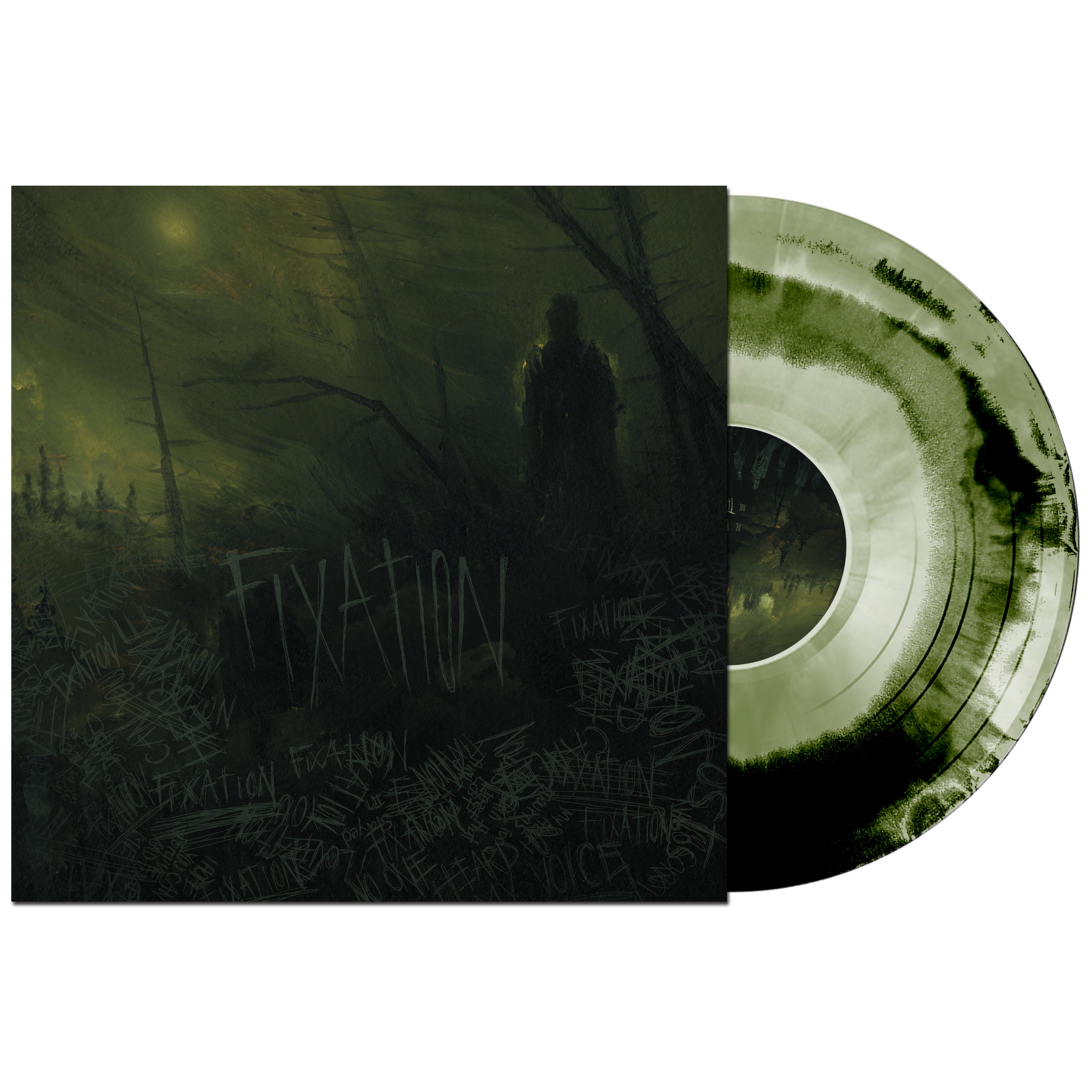 The Ember, The Ash - Fixation - Forest Green w/ Black & White Haze LP
